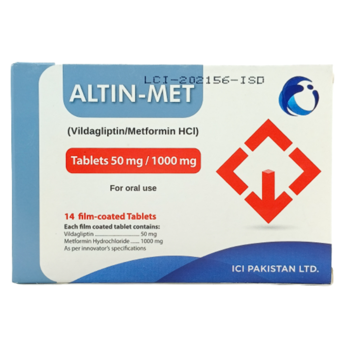 Altin Met 50mg/1000mg Tablets (14s)