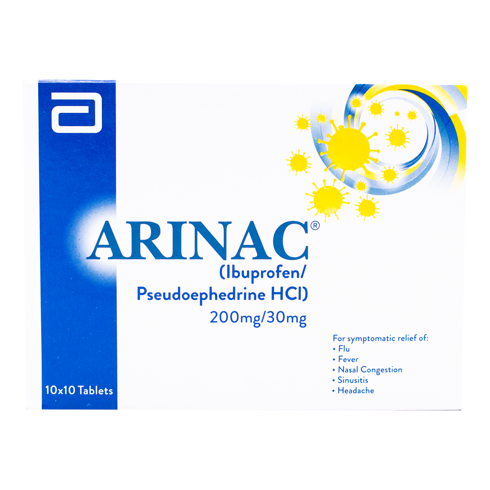 Arinac 200mg/30mg Tablets (10s)