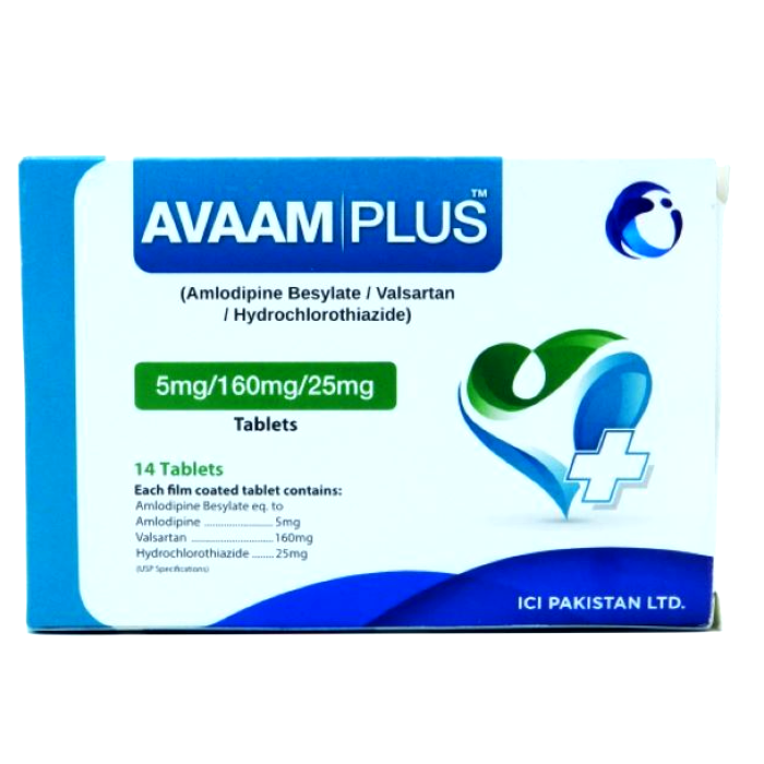Avaam Plus 5mg/160mg/25mg Tablets (24s)