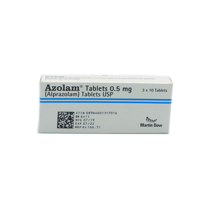 Azolam 0.5mg Tablets