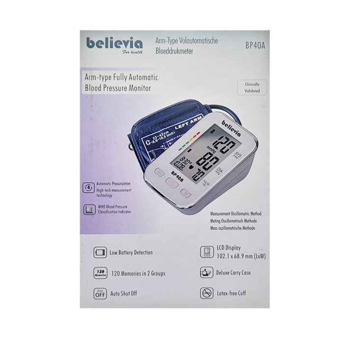 Bp Monitor Believia Bp40a Arm-Type Fully Automatic