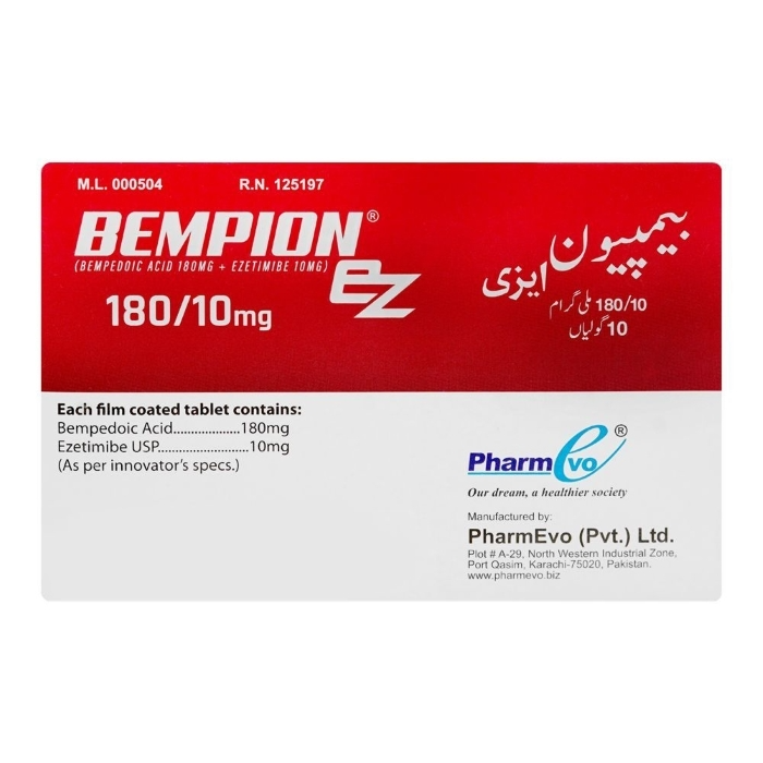 Bempion Ez 180mg/10mg Tablets (10s)