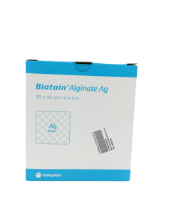 Biatain Alginate Ag 10x10cm 4x4in Ref 3760