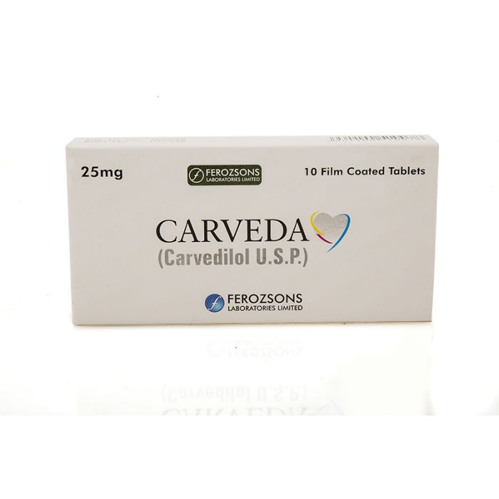 Carveda 25mg Tablets