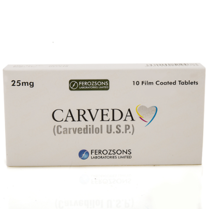 Carveda 25mg Tablets (10s)