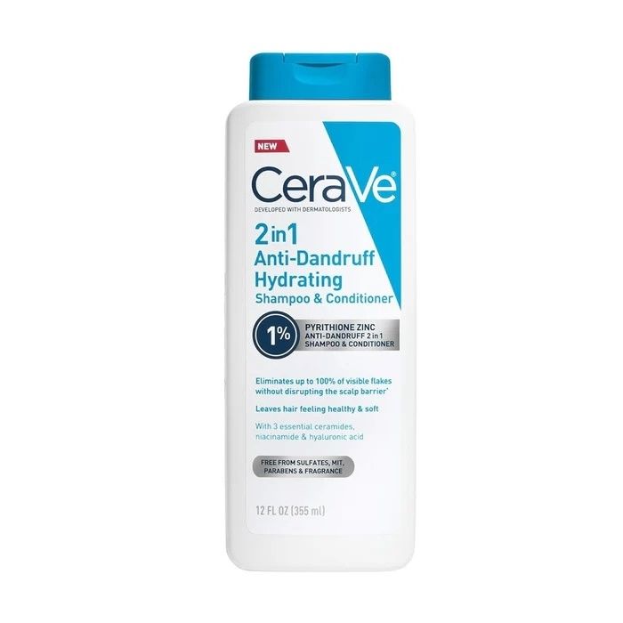 Cerave 2in1 anti dandruff shampoo 355ml hydrating