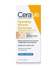 Cerave Hydrating Mineral Sunscreen 30 Face Sheer Tint 50ml