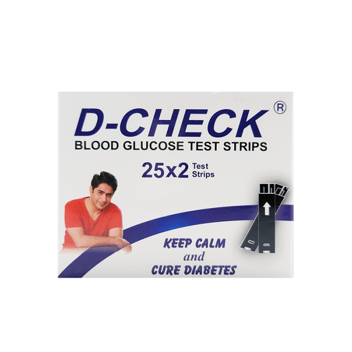 D-Check Glucose Monitoring Strips 25s