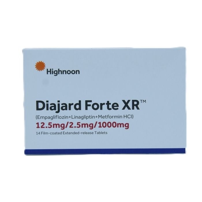 Diajard Forte Xr 12.5mg 2.5mg 1000mg Tablets 14s