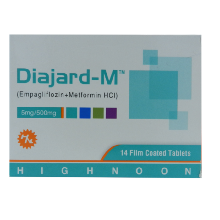 Diajard M 5mg/500mg Tablets (14s)
