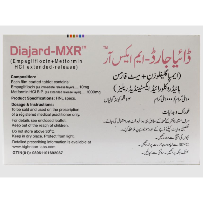 Diajard Mxr 10mg/1000mg Tablets (14s)