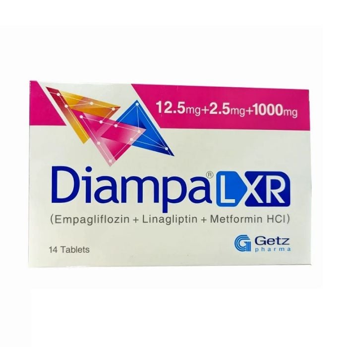 Diampa Lxr 12.5mg 2.5mg 1000mg Tablets 14s