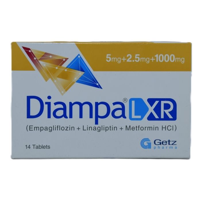 Diampa Lxr 5mg 2.5mg 1000mg Tablets 14s