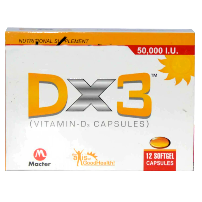 Dx3 50,000Iu Soft Gel Capsules (12s)