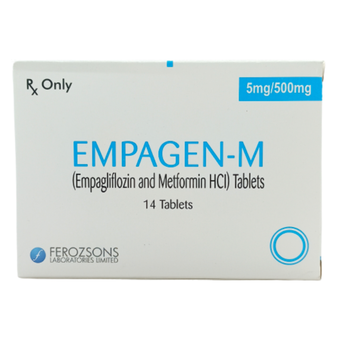 Empagen M 5mg/500mg Tablets (14s)