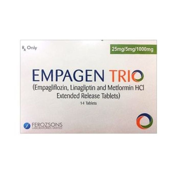 Empagen Trio 25mg 5mg 1000mg Tablets 14s