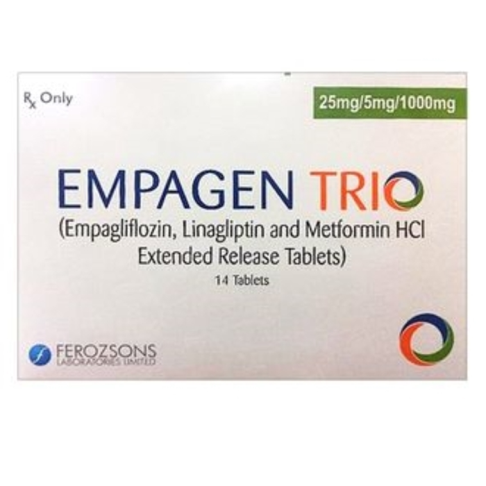 Empagen Trio 25mg/5mg/1000mg Tablets (14s)