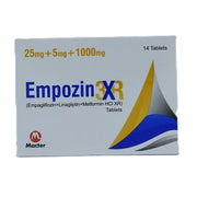 Empozin 3xr 25mg 5mg 1000mg tabs 14s