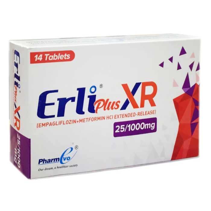 Erli Plus XR 25 1000mg Tablets (14s)