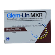 Glem Lin Mxr 25mg 5mg 1000mg Tablets 14s