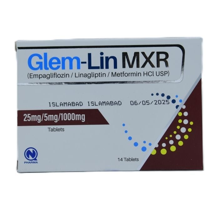 Glem Lin Mxr 25mg 5mg 1000mg Tablets 14s