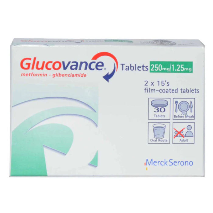 Glucovance 250mg/1.25mg Tablets (30s)