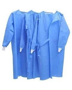 Gown Cotton Blue V Care