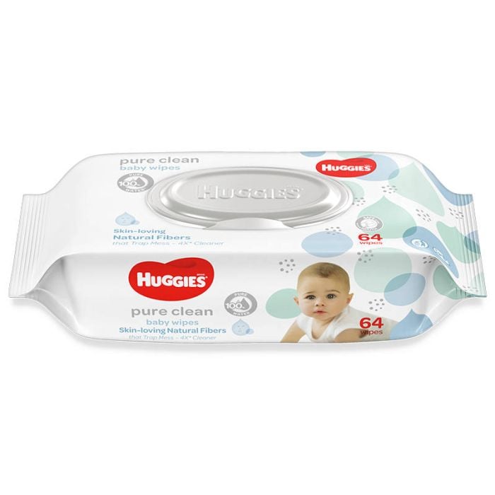 Huggies Baby Wipes 64pcs Pure Clean