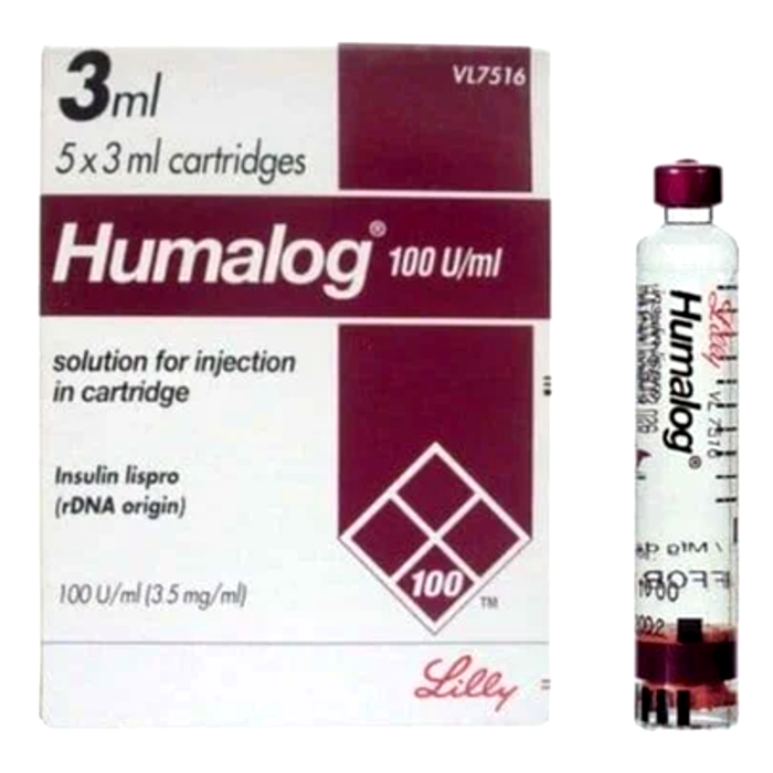 Humalog 100Iu Injection 3ml Cartridges