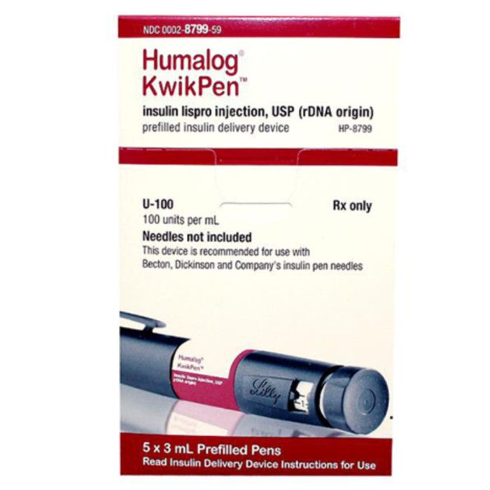 Humalog Kwikpen 100U/Ml Pre-Filled Pen