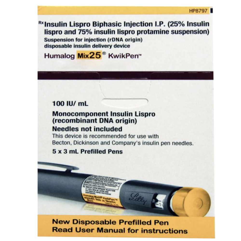 Humalog Kwikpen Mix 25 Pre-Filled Pen (5s)