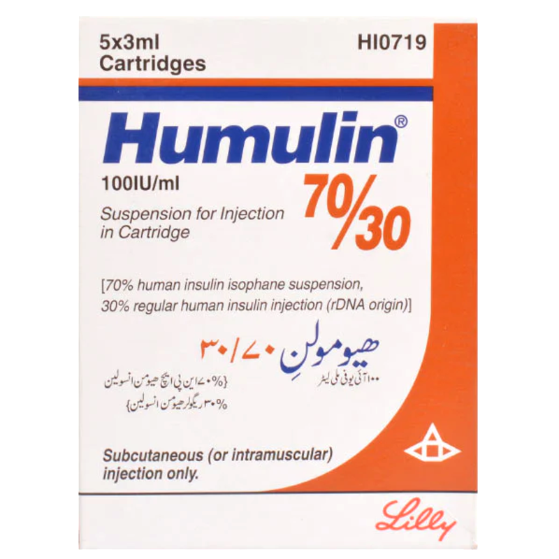 Humulin 70/30 Cartridges 3ml (5s)