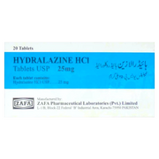 Hydralazine Hcl 25mg Tablets (20s)