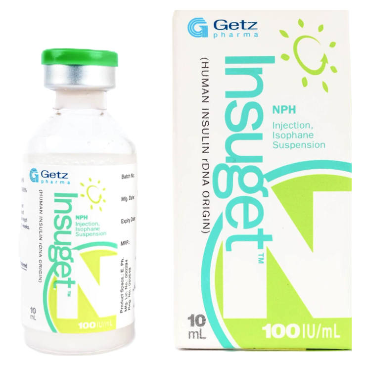 Insuget Nph 100Iu/Ml 10ml Injection