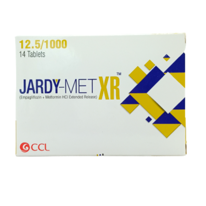 Metformin Jardy XR 12.5mg 1000mg Tablets (14s)