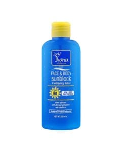 Lady Diana Lotion 200ml Face Body Sunblock 50spf