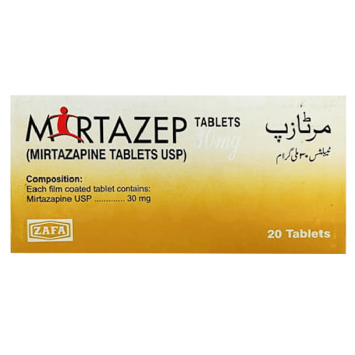 Mirtazep 30mg Tablets