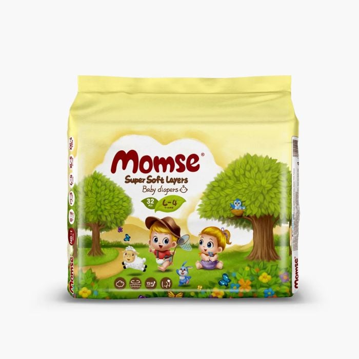 Momse Baby Diapers L 4 9-14kg 54pcs