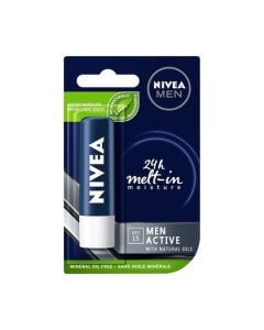 Nivea Lip Balm 4.8gm 24h Melt In Moisture Men Active