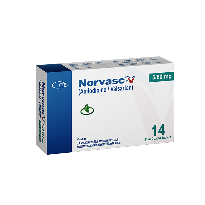 Norvasc V 5mg 80mg Tablets 14s