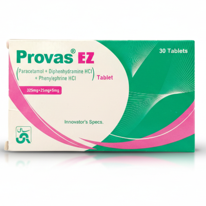 Provas Ez 325mg/25mg/5mg Tablets (30s)