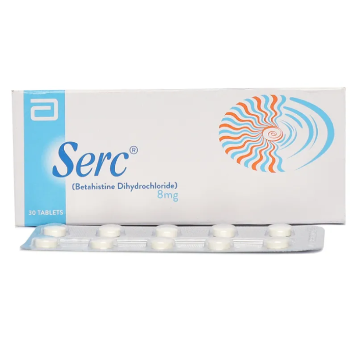Serc 8mg Tablets