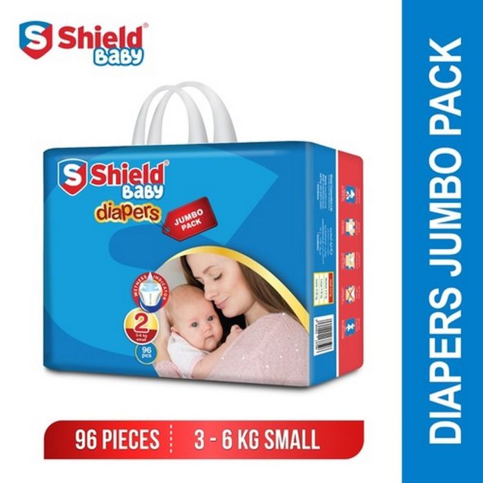 Shield Baby Diapers Jumbo Pack 2 Small 96pcs