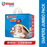 Shield Baby Diapers Jumbo Pack 3 Medium 88pcs