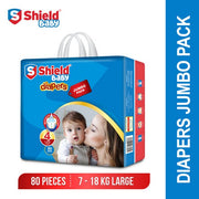 Shield Baby Diapers Jumbo Pack 4 Large 80pcs