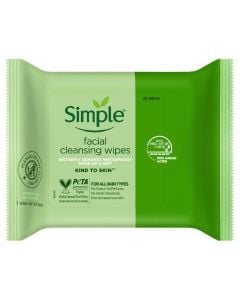 Simple Cleansing Wipes 25cs Kind To Skin New