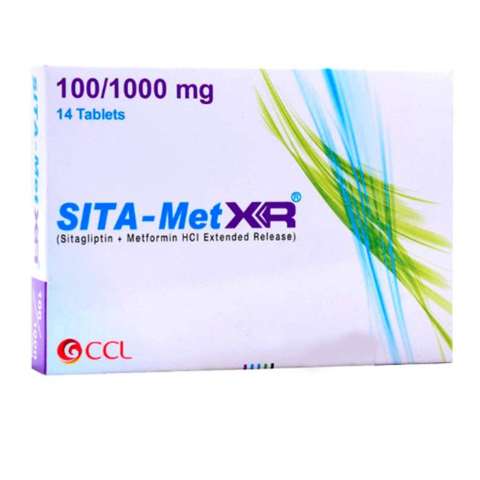Sita Met XR 100mg/1000mg Tablets (14s)