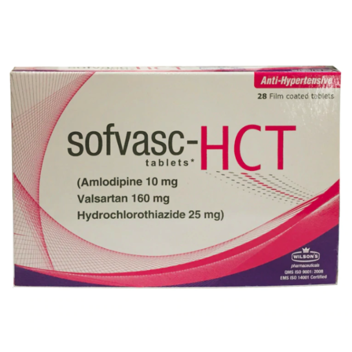 Sofvasc Hct 10mg/160mg/25mg Tablets