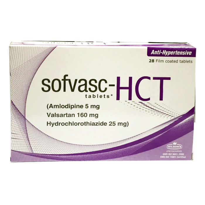 Sofvasc Hct 5mg/160mg/25mg Tablets (28s)
