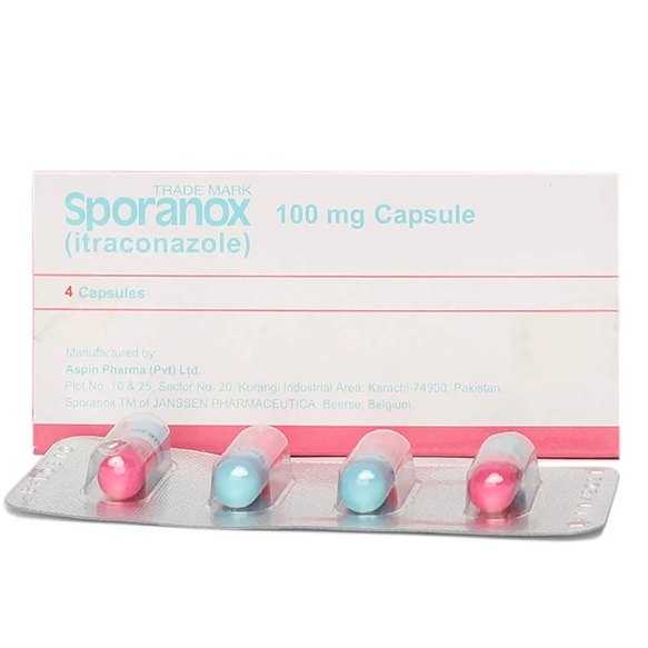 Sporanox 100mg Capsules (4s)